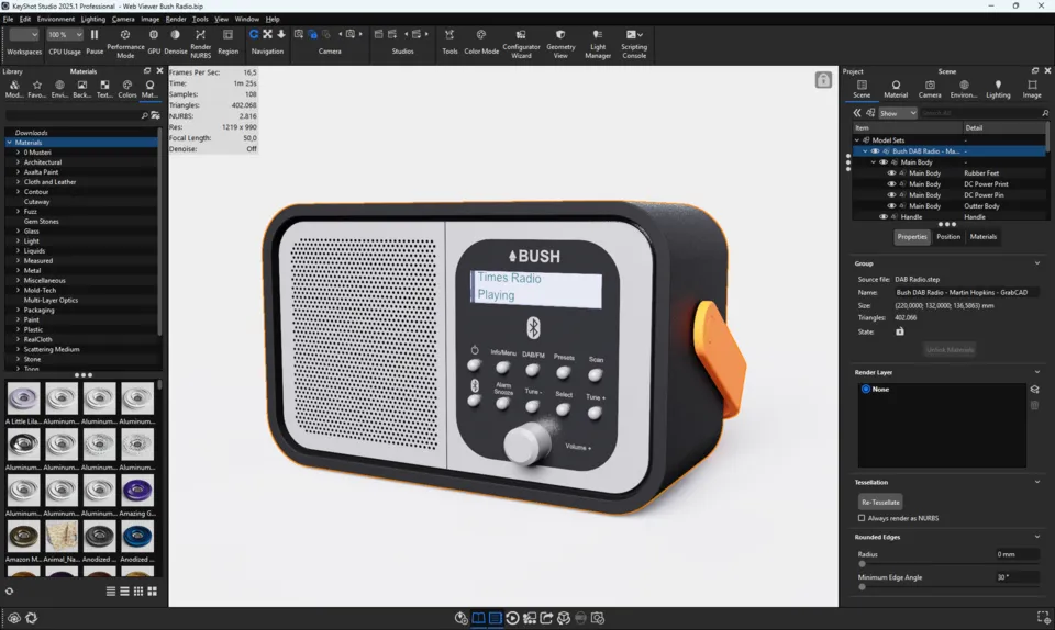 KeyShot Studio Render Layer Özelliği