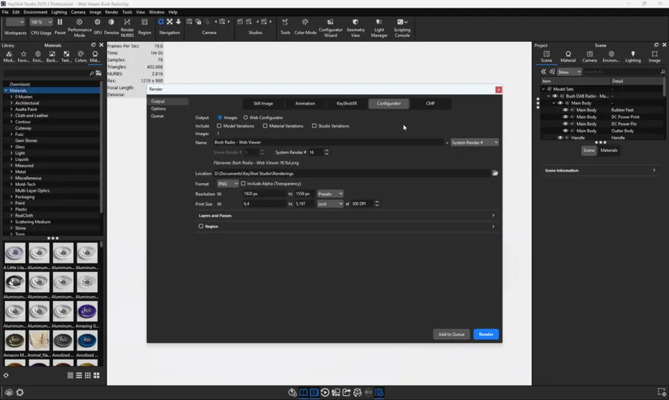 KeyShot Studio Configurator