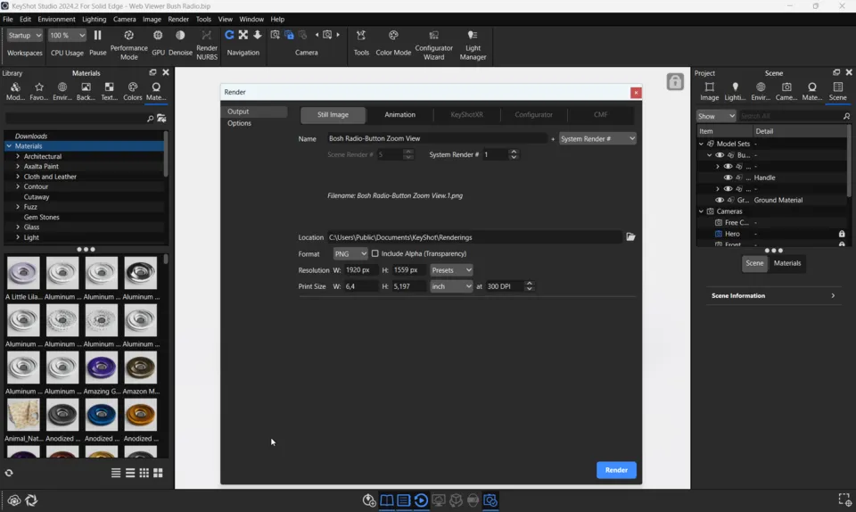 Ücretsiz KeyShot Render Queue Eksikliği