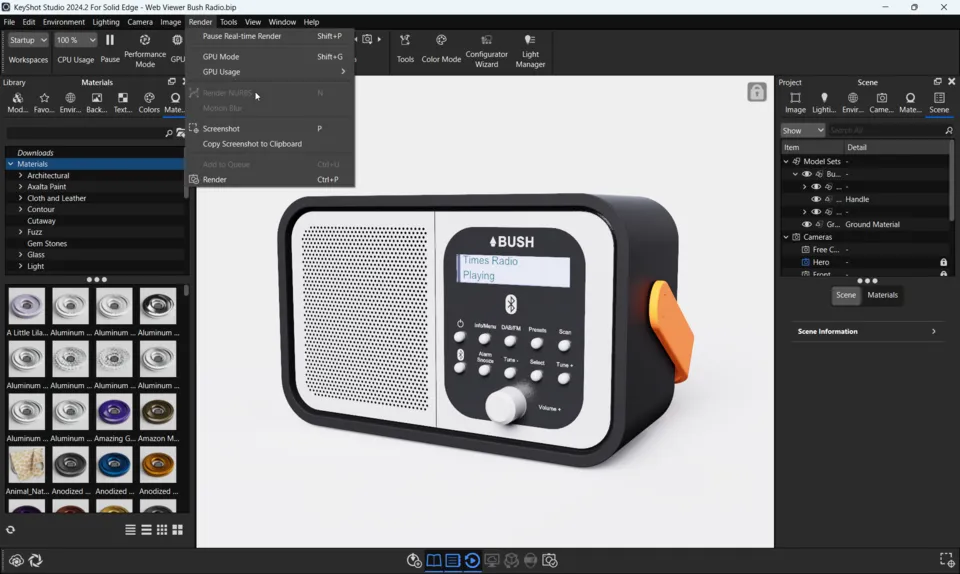 Ücretsiz KeyShot Pasif Render NURBS