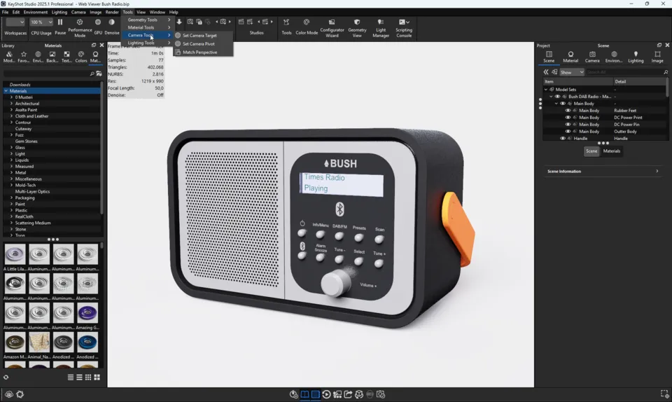 KeyShot Studio Perspektif Eşleştirme Aracı