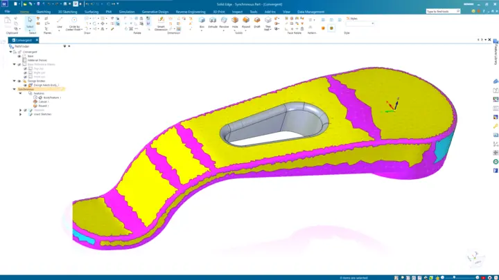 Solid Edge Convergent Modelleme ile hibrit modelleme örneği