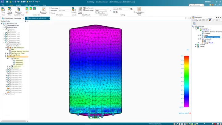 Solid Edge'de Convergent Modeller üzerinde simülasyon